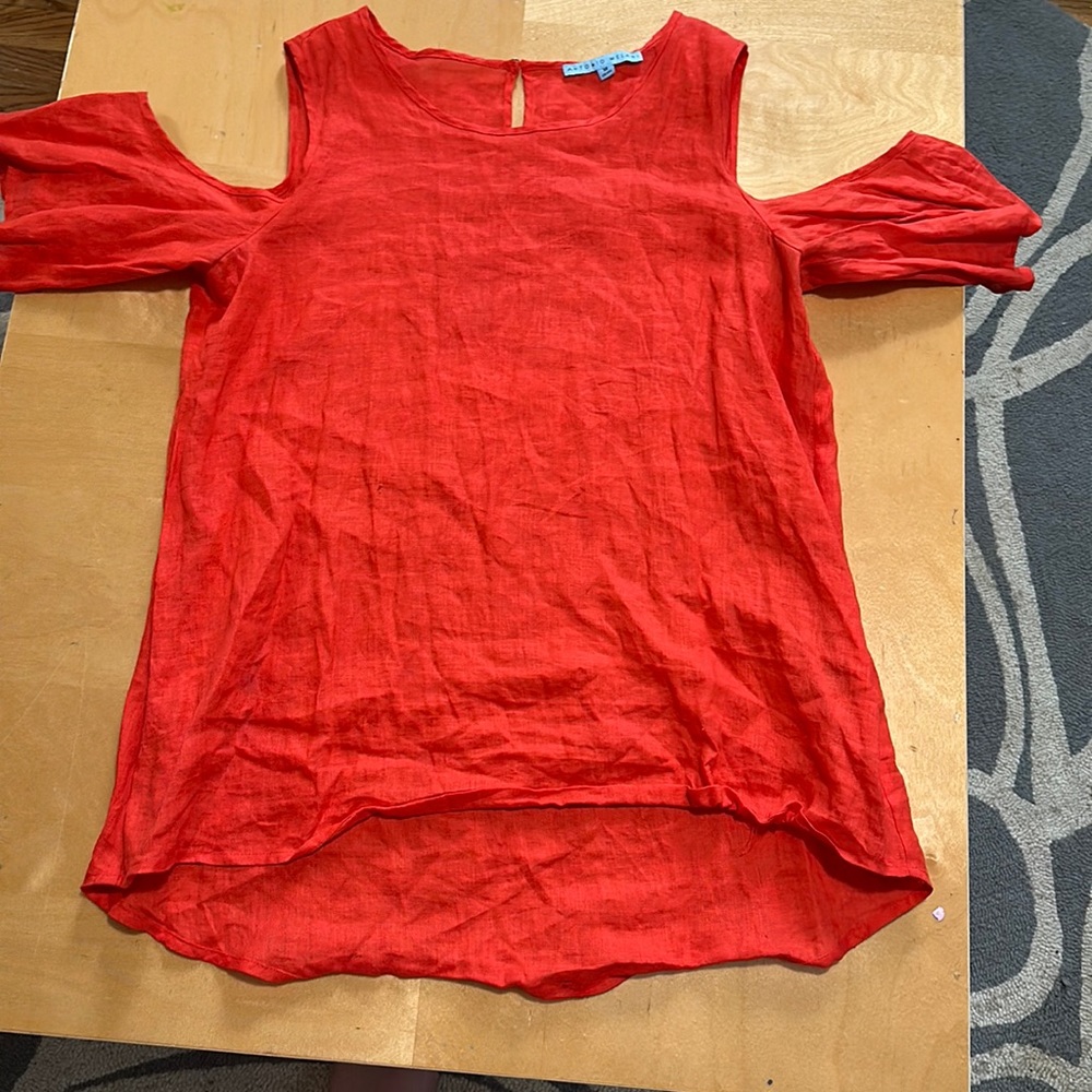 Red ANTONIO MELANY blouse with cold shoulders size M